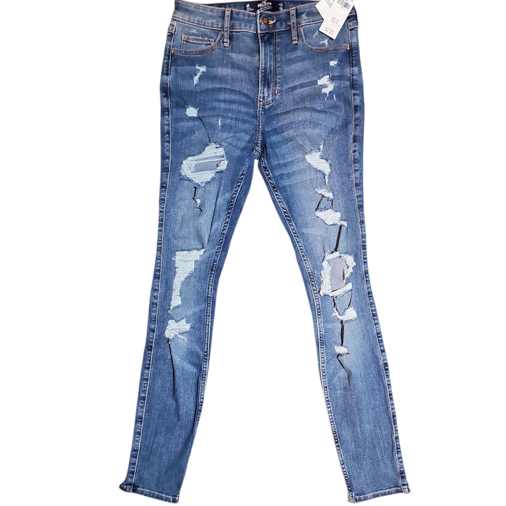 Hollister Light Blue Distressed Skinny Jeans